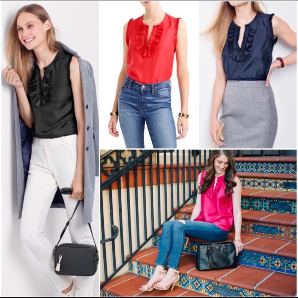 J. Crew Silk Margot Top